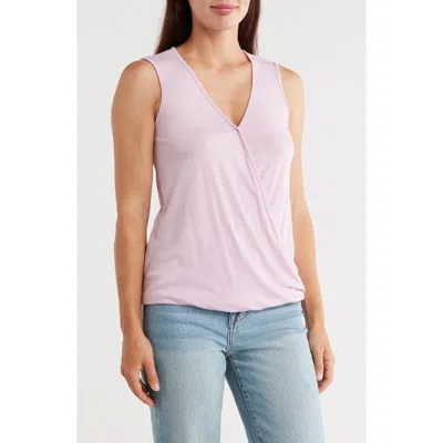 Tart Toby Wrap Front Top In Pink