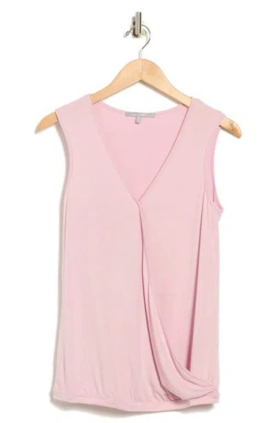 Tart Toby Wrap Front Top In Pink