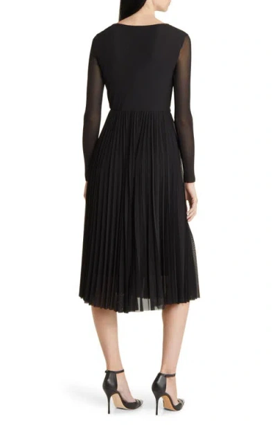 Hugo Boss Erlissi Pleated Long Sleeve Dress