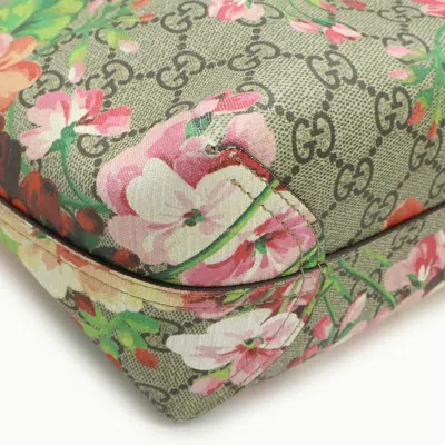 Pre-owned Gucci Gg Blooms Beige Multi-color Wine Gg Supreme Pvc Leather Tote Bag ()