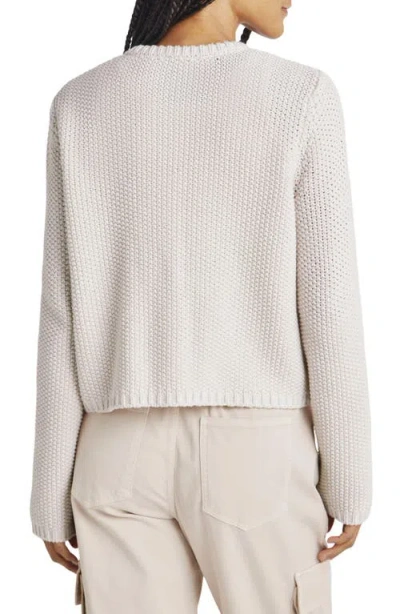 Splendid Andrea Patch Pocket Cropped Cardigan In White