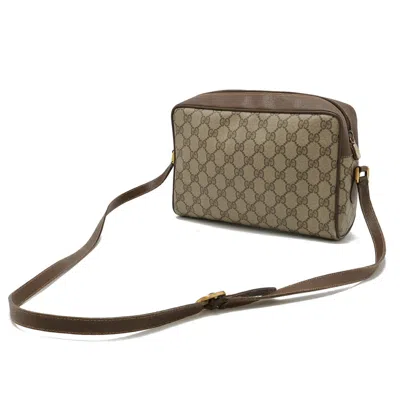 Pre-owned Gucci Gg Plus Beige Brown Green Red Color Gg Plus Pochette Shoulder Bag ()