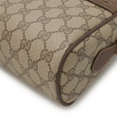 Pre-owned Gucci Gg Plus Beige Brown Green Red Color Gg Plus Pochette Shoulder Bag ()
