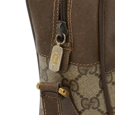 Pre-owned Gucci Gg Plus Beige Brown Green Red Color Gg Plus Pochette Shoulder Bag ()