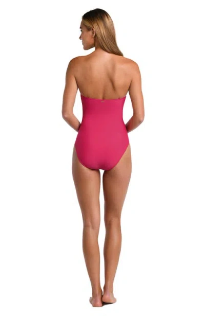 L Agence Aubrey Ruched One-piece Swimsuit