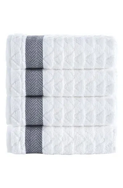 Brooks Brothers Herringbone Cotton 4-pack Hand Towels