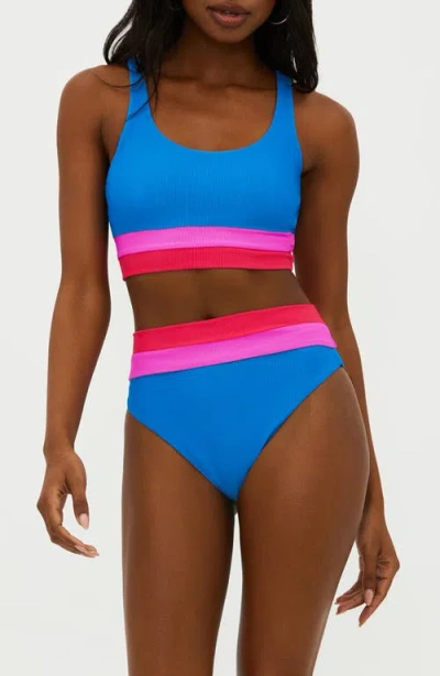 Beach Riot Mackenzine Colorblock Bikini Top