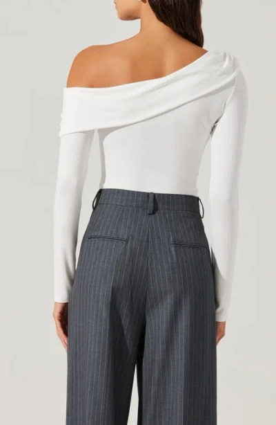 Astr The Label Draped One-shoulder Top
