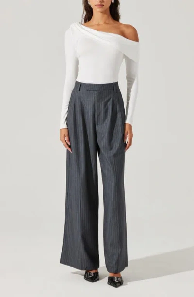 Astr The Label Draped One-shoulder Top