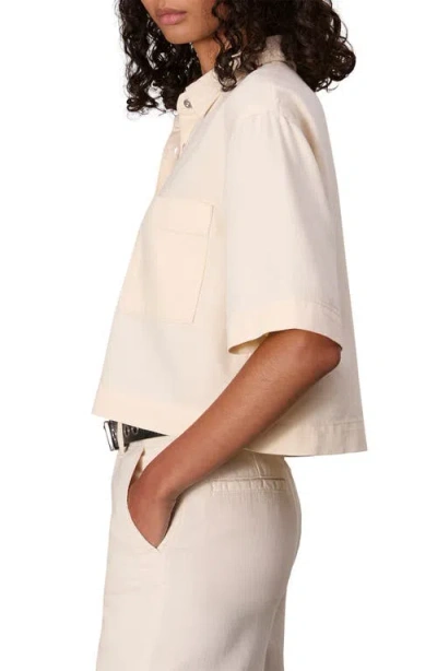 Rag & Bone Ultra Featherweight Lenna Crop Denim Button-up Shirt