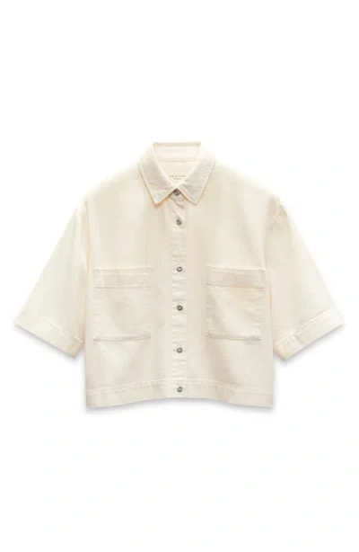 Rag & Bone Ultra Featherweight Lenna Crop Denim Button-up Shirt