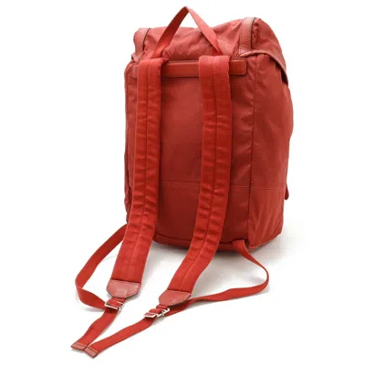 Pre-owned Gucci Red Color Nylon Leather Backpack ()