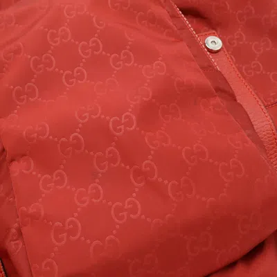 Pre-owned Gucci Red Color Nylon Leather Backpack ()