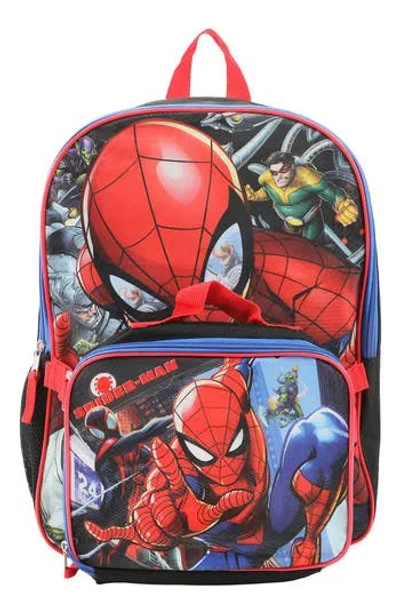 Bioworld Kids' Spider Man Backpack With Lunch Bag