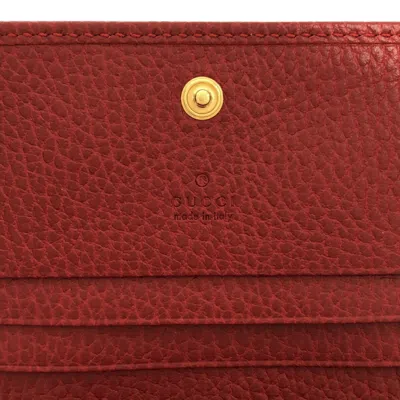 Pre-owned Gucci Red Color Wallet (bi-fold) ()