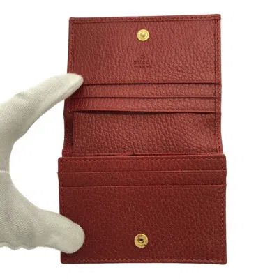 Pre-owned Gucci Red Color Wallet (bi-fold) ()