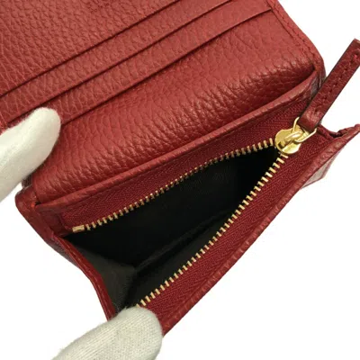 Pre-owned Gucci Red Color Wallet (bi-fold) ()