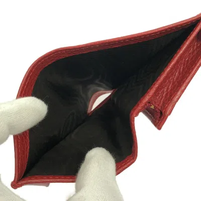 Pre-owned Gucci Red Color Wallet (bi-fold) ()