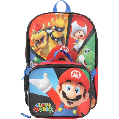 Bioworld Kids' Super Mario Backpack With Lunch Bag