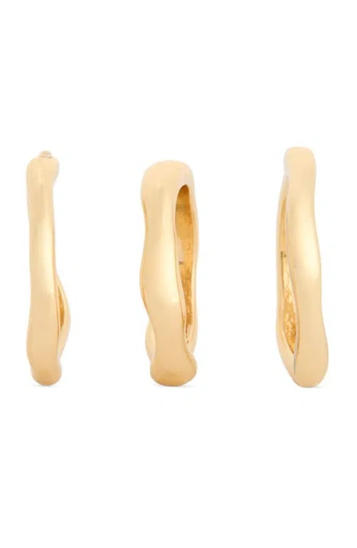 Nordstrom Rack Set Of 3 Wavy Band Rings