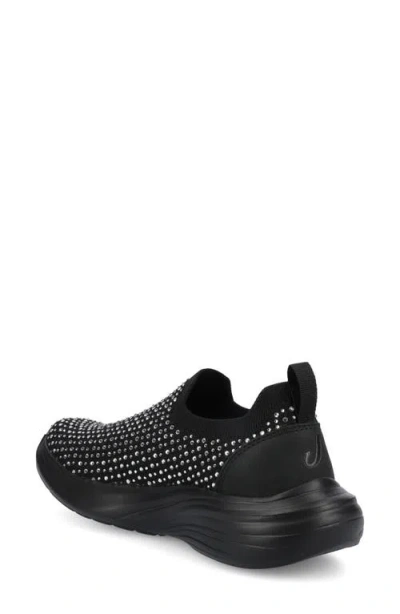 Journee Collection Linnea Knit Sneaker In Black