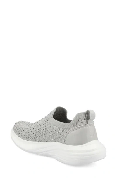 Journee Collection Linnea Knit Sneaker In Gray