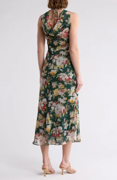 Lush Cowl Neck Maxi Dress In Green