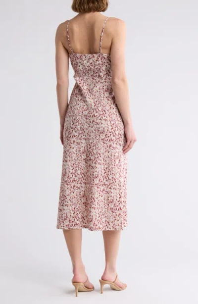 Lush Lace Trim Slipdress In Pink