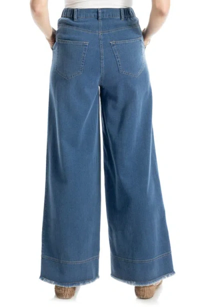 Max Studio Pique Wide Leg Denim Pants