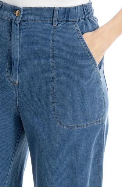 Max Studio Pique Wide Leg Denim Pants