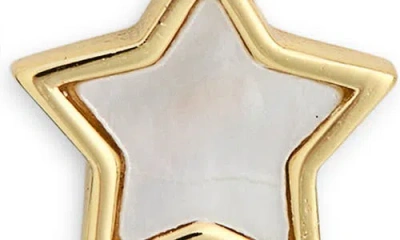 Argento Vivo Mother-of-pearl Star & Solid Stud Earrings