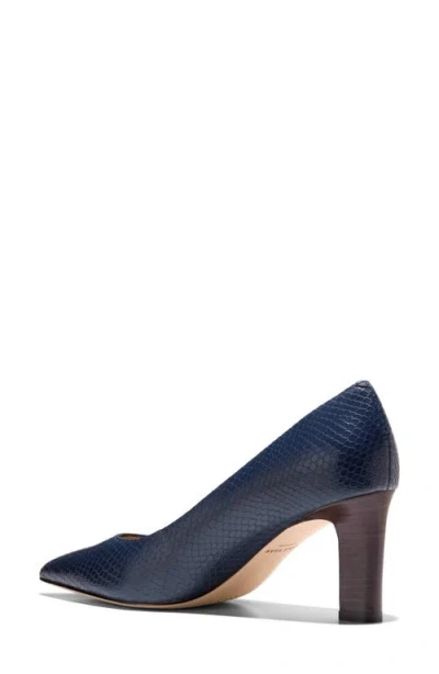 Cole Haan Mylah Snakeskin Embossed Pump In Blue