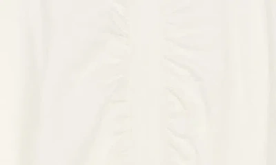 Robert Rodriguez Manon Shirred Ruffle Sleeve Top In White
