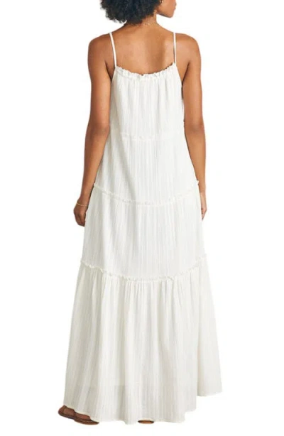Faherty Sun Chaser Organic Cotton Maxi Dress In White
