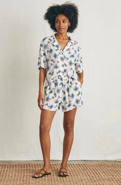 Faherty Lenzing™ Ecovero™ Cabana Camp Shirt In White
