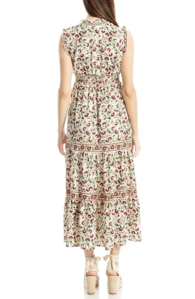 Max Studio Smocked Fit & Flare Maxi Dress In Neutral