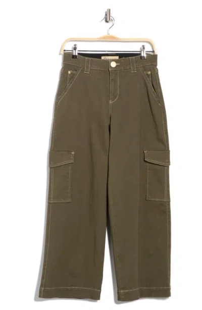 Democracy Crop Wide Leg Cargo Pants