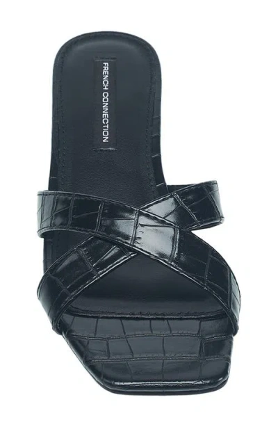 French Connection Krissy Block Heel Sandal In Black