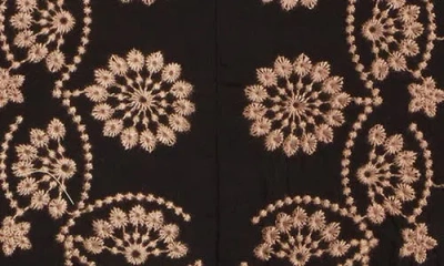 Democracy Embroidered Eyelet Flutter Sleeve Peplum Top