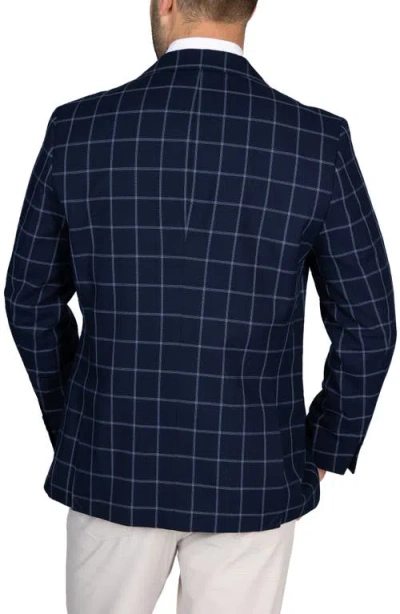 Tailorbyrd Textured Windowpant Sportcoat In Blue