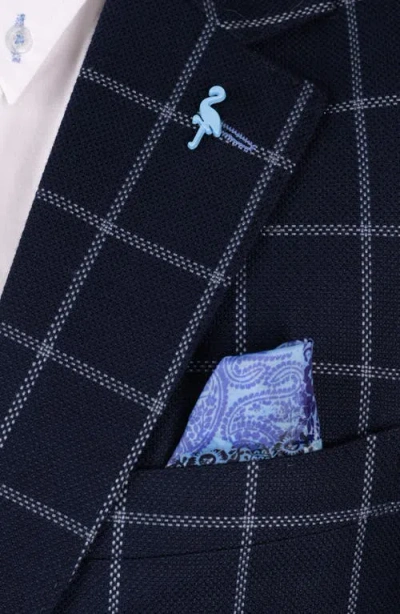 Tailorbyrd Textured Windowpant Sportcoat In Blue