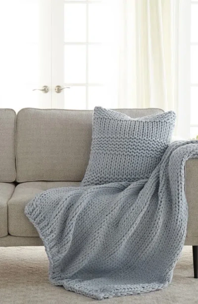 Homespun Chunky Knit Accent Pillow & Oversize Throw Blanket Set