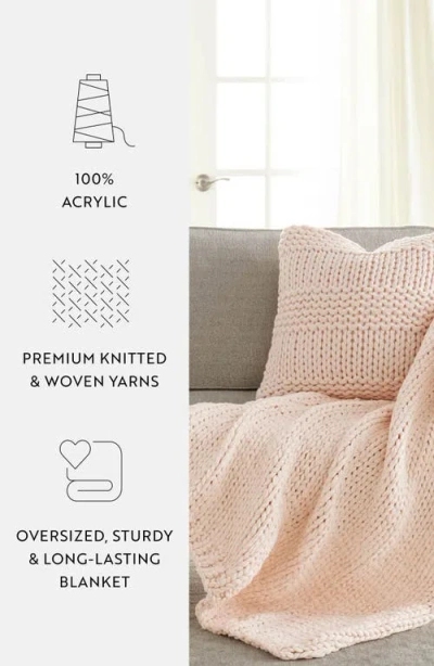 Homespun Chunky Knit Accent Pillow & Oversize Throw Blanket Set