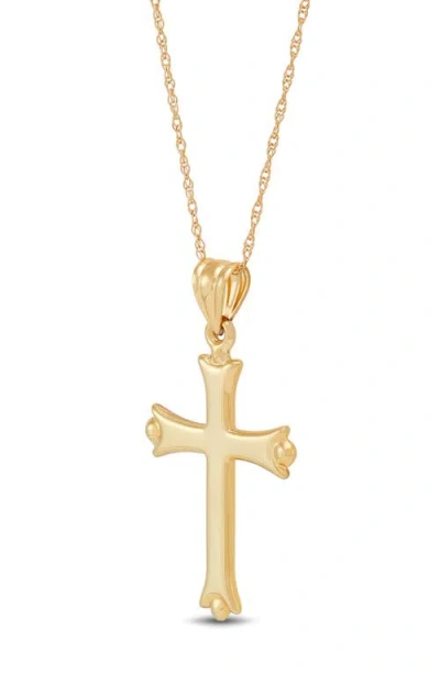 Frankie & Zoe 14k Gold Cross Necklace