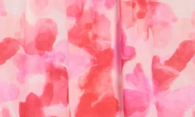 Beivy Floral Tiered Linen Blend Maxi Dress