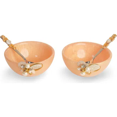 Tiramisu Set Of 2 Blush Blossom Snack Bowls