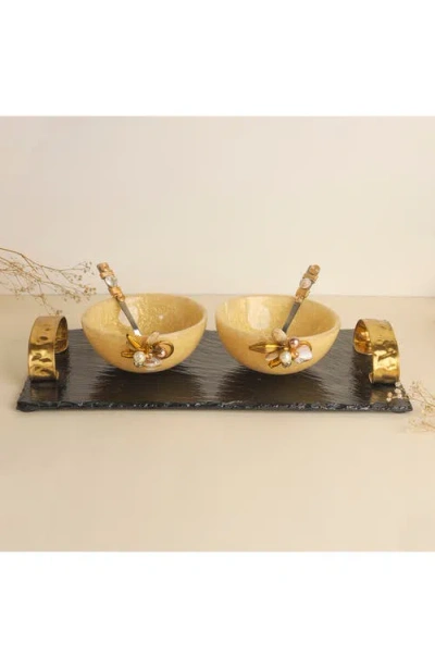 Tiramisu Set Of 2 Blush Blossom Snack Bowls