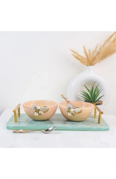Tiramisu Set Of 2 Blush Blossom Snack Bowls
