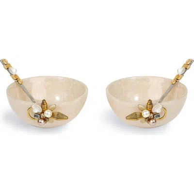 Tiramisu Set Of 2 Blush Blossom Snack Bowls