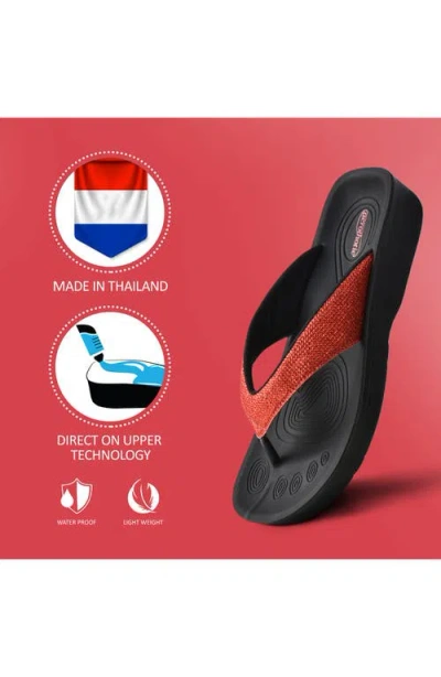 Aerothotic Aislynn Flip Flop In Red
